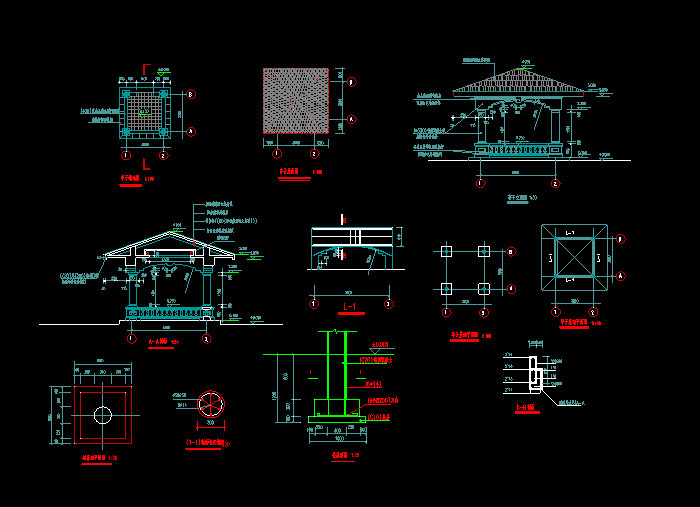 六角亭CAD建筑方案设计图纸6