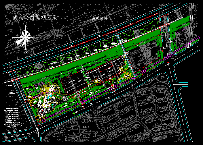 福成公园规划方案CAD图纸