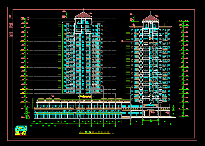 南方某高层住宅小区建筑施工图