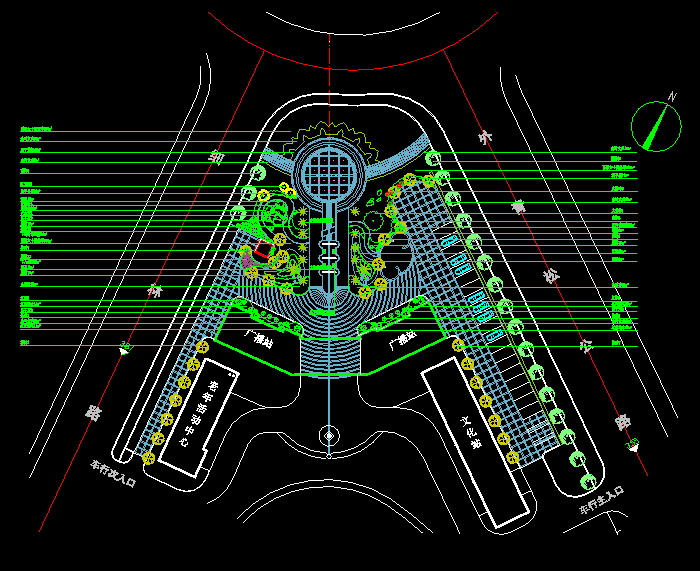 某植物园绿化平面CAD施工图2