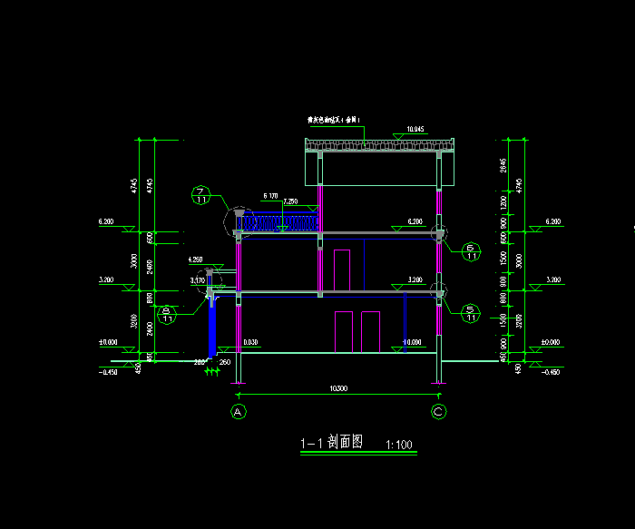 小型别墅住宅全套CAD施工图3