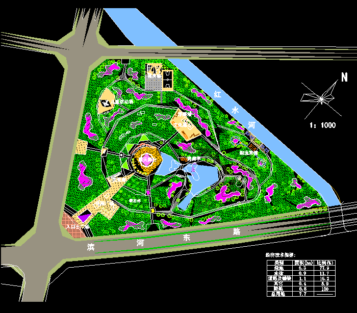 某植物园绿化平面CAD施工图3