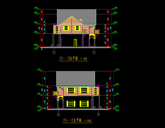 各种住宅别墅设计CAD施工图4