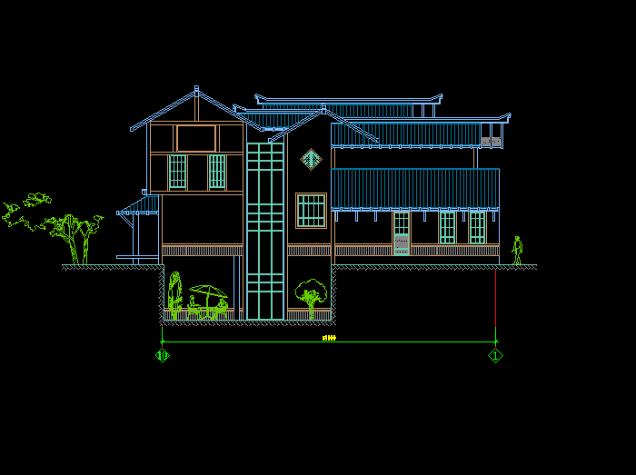 中西独院别墅设计CAD施工图5