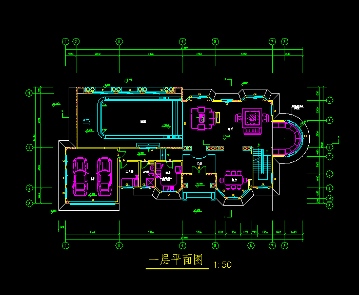 各种住宅别墅设计CAD施工图6