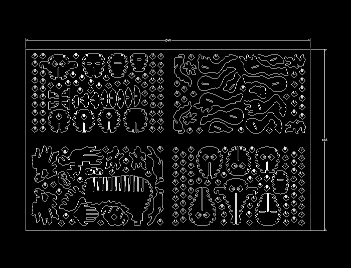 3D立体拼图雕刻激光切割工艺品动物CAD图纸