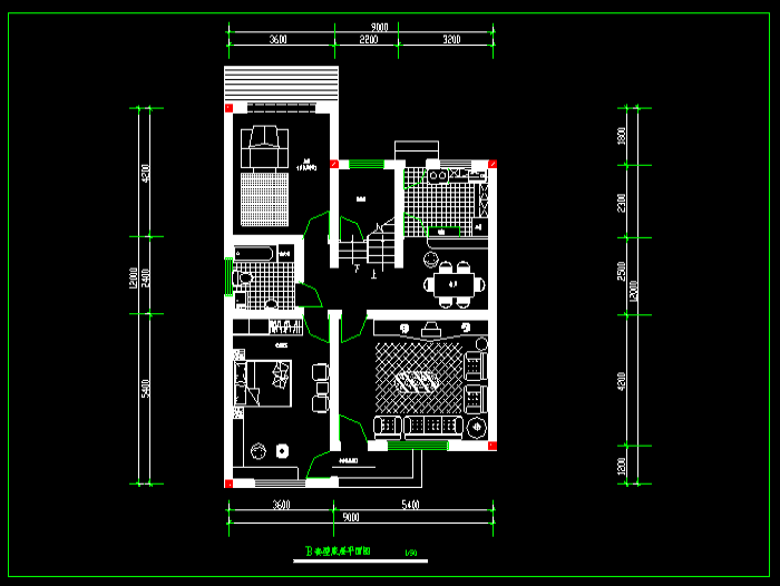 两套小康住宅房CAD图纸3