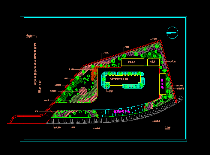 乡镇小游园规划设计CAD施工图4