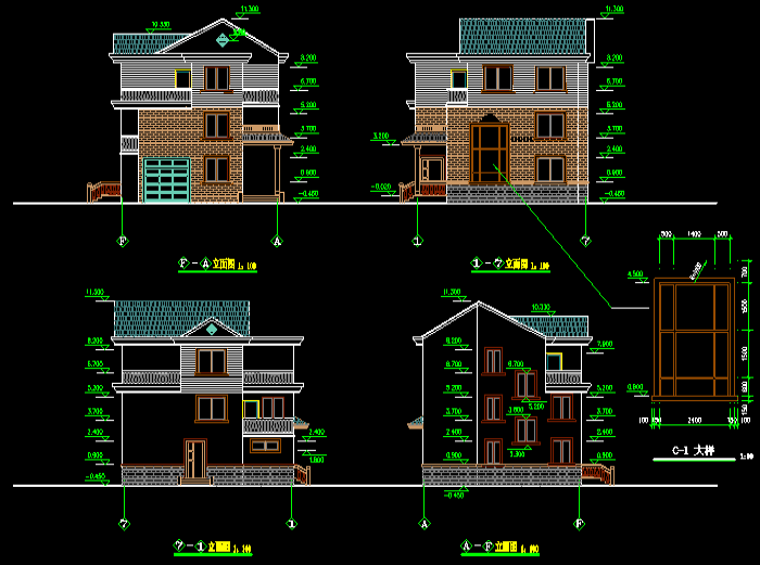 乡村农家乐别墅建筑CAD施工图5