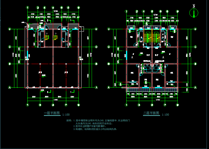 徽派三层民居建筑施工图