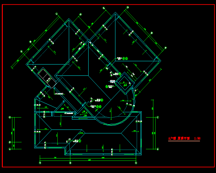 中国古典别墅CAD施工图
