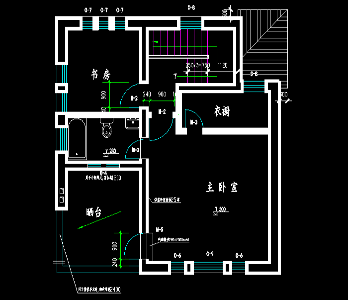 小型住宅楼室内设计CAD图纸