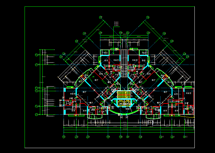 房屋施工设计CAD图纸