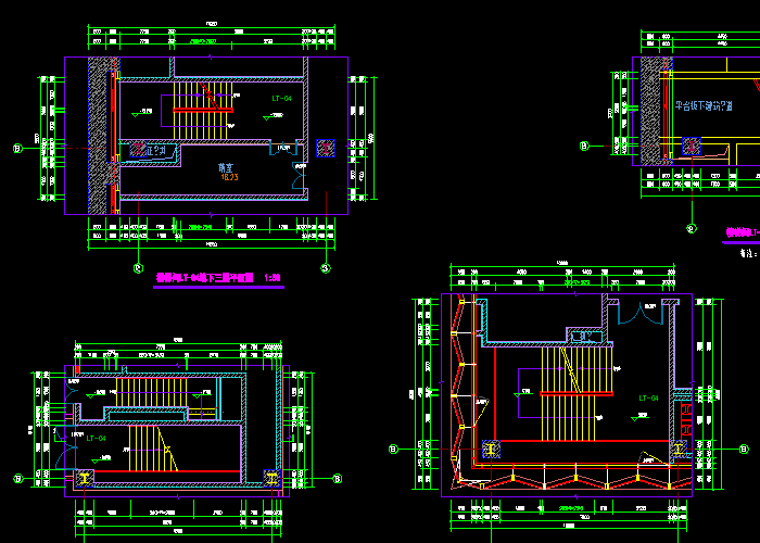 大厦楼梯、电梯、扶梯的设计施工图