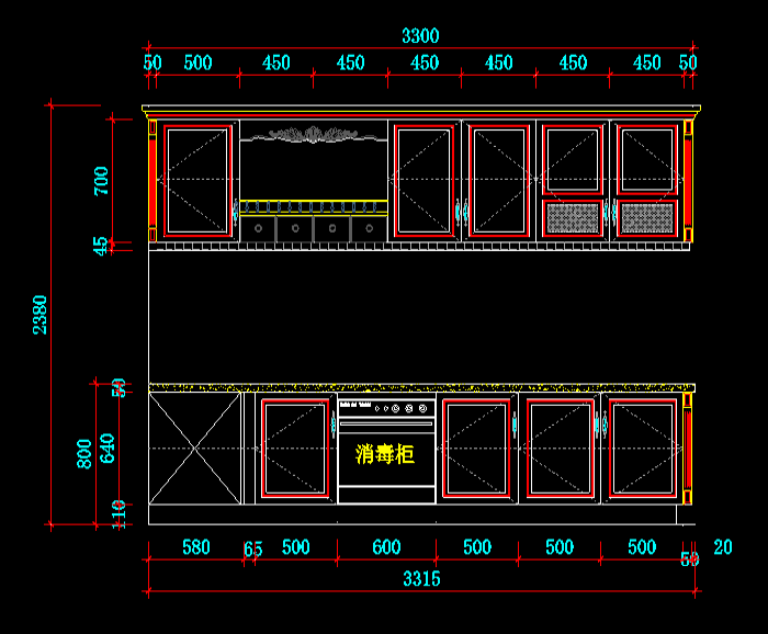 室内家具橱柜设计CAD图纸