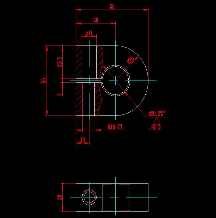 CAD机械图纸附加生产图