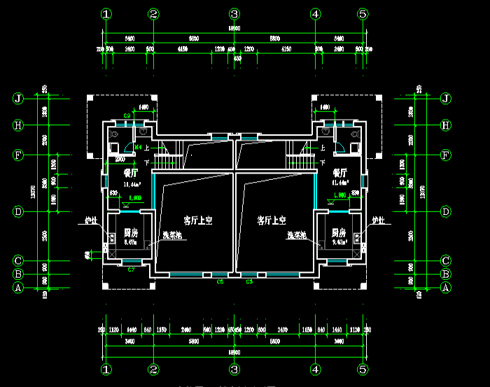 自建别墅建筑设计CAD图纸