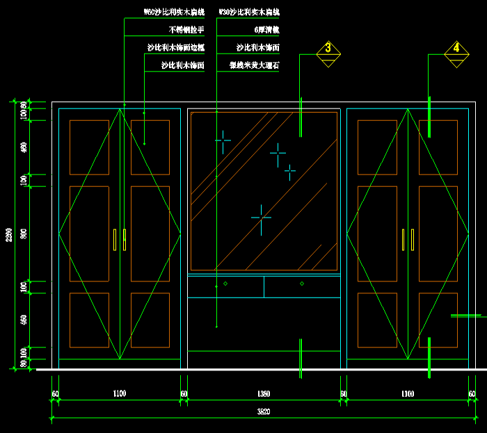 小型别墅区装修CAD设计图