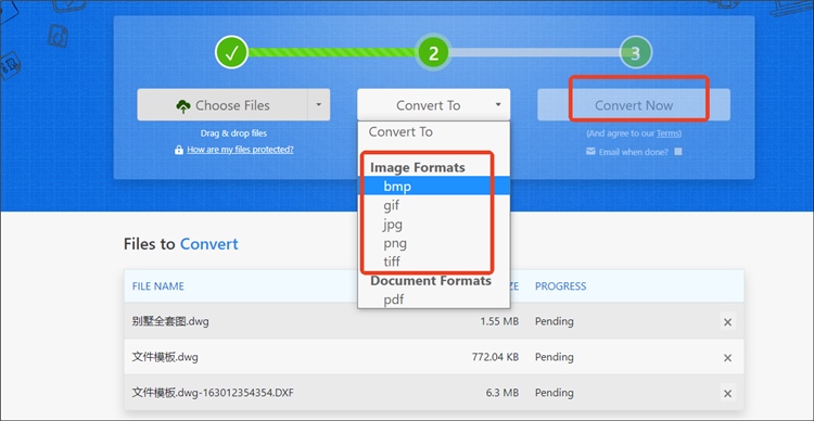 Zamzar在线网站操作步骤2
